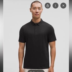 Lululemon Men's Black Polo Shirt - Athletic